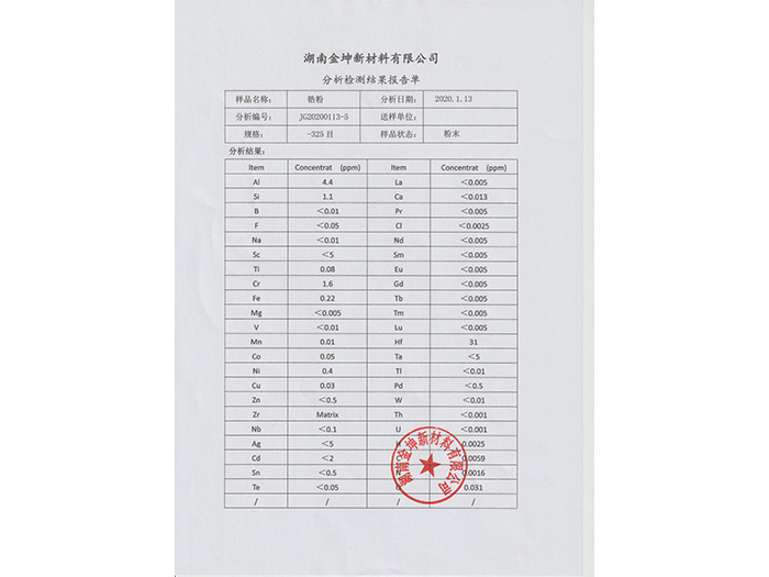 高純低氧超細(xì)鋯粉